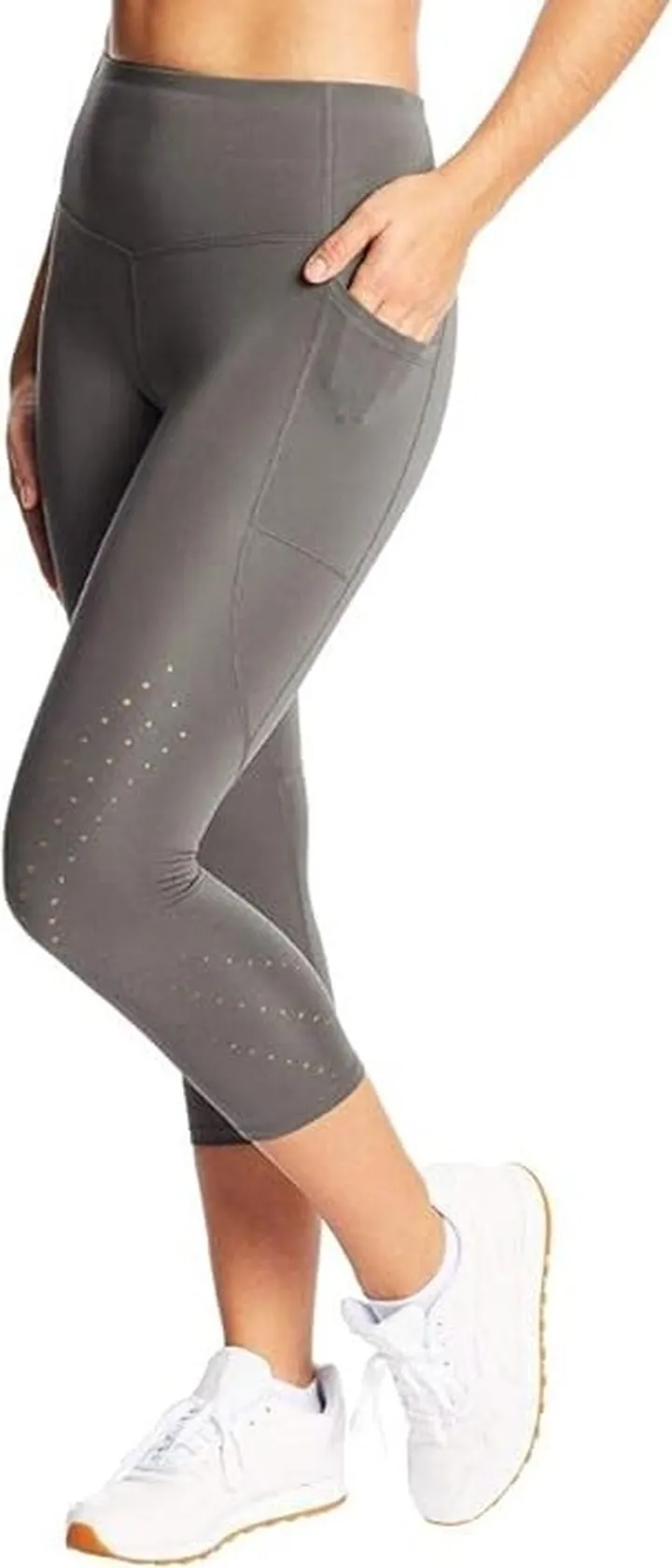 C9 Champion Women's Sculpt Lasercut Capri Legging (Echo Gray) Women's Clothing