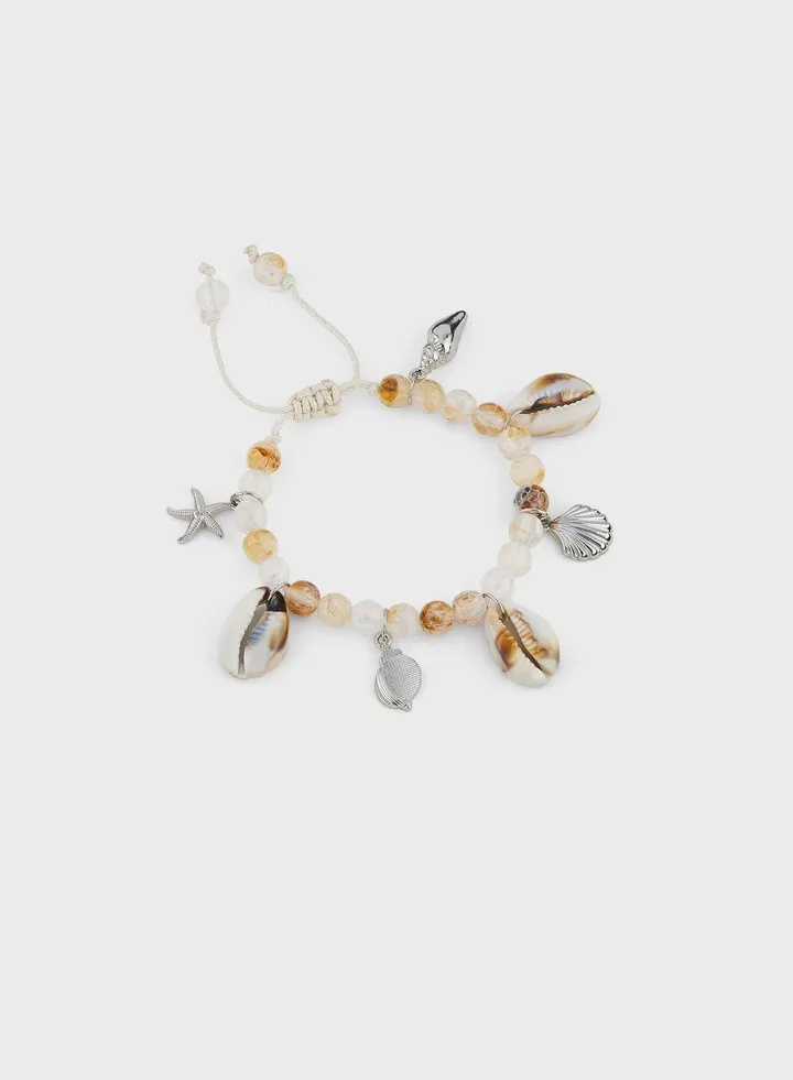 Starfish & Shell Beaded Bracelet