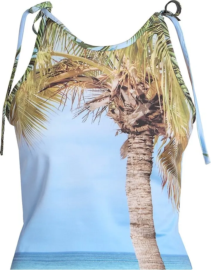 Palm Halterneck Top