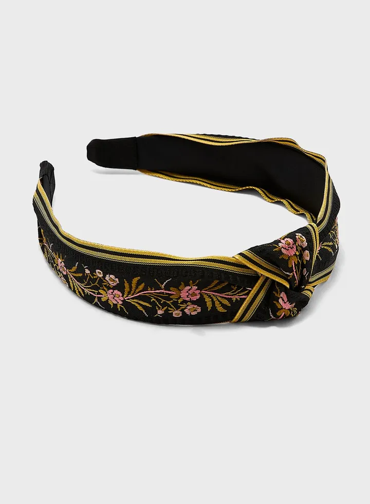 Floral Embroidered Headband