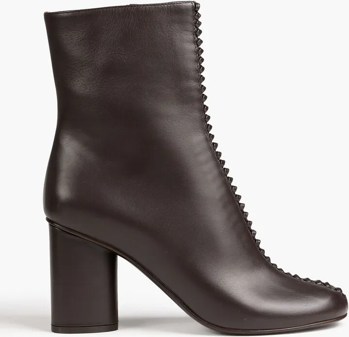 Joy knotted leather ankle boots