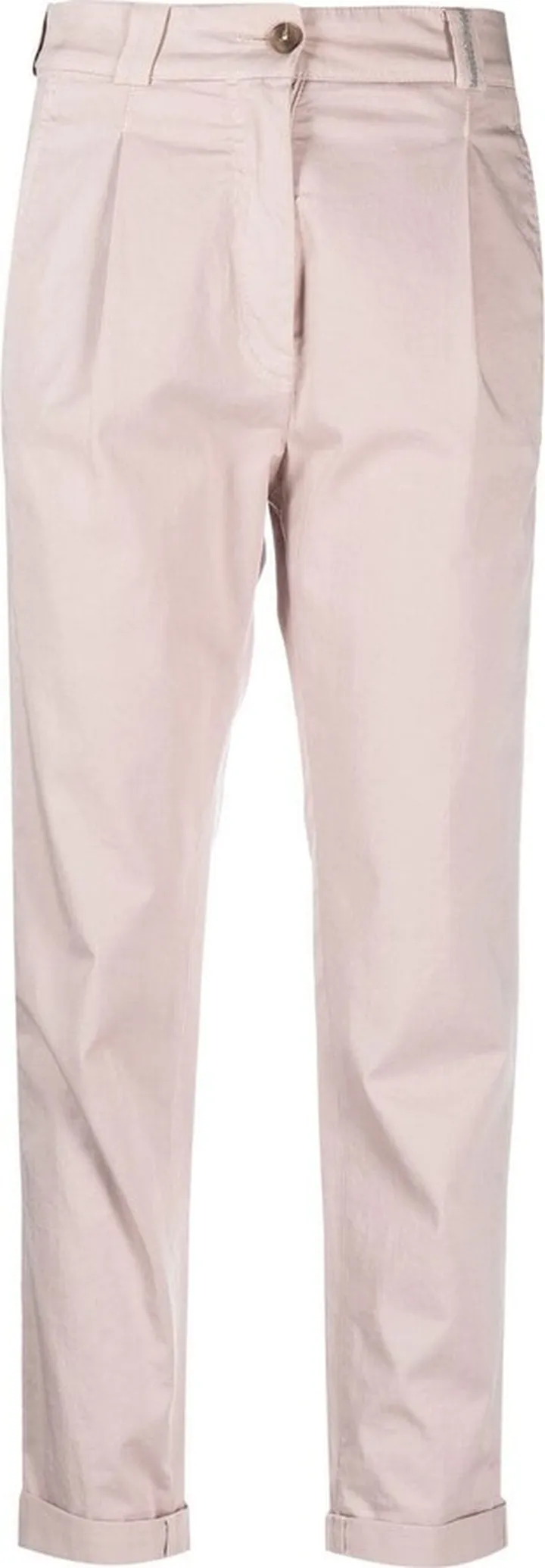 Mid-Rise Slim-Cut Trousers