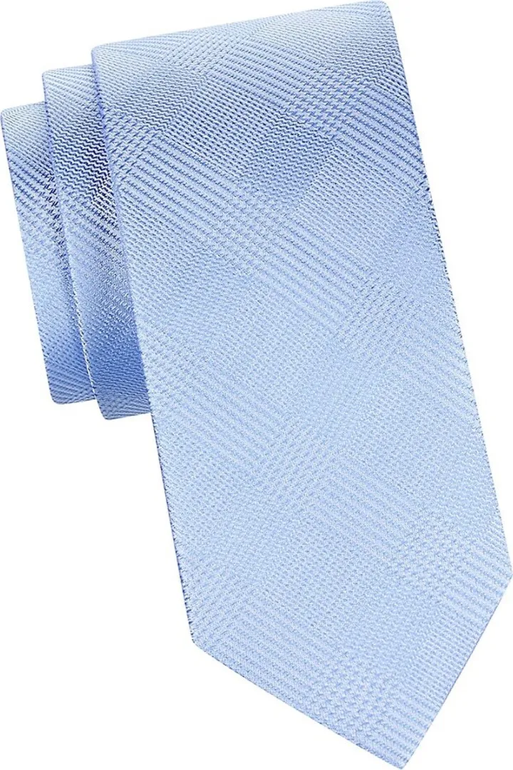 Plaid Silk-Jacquard Tie