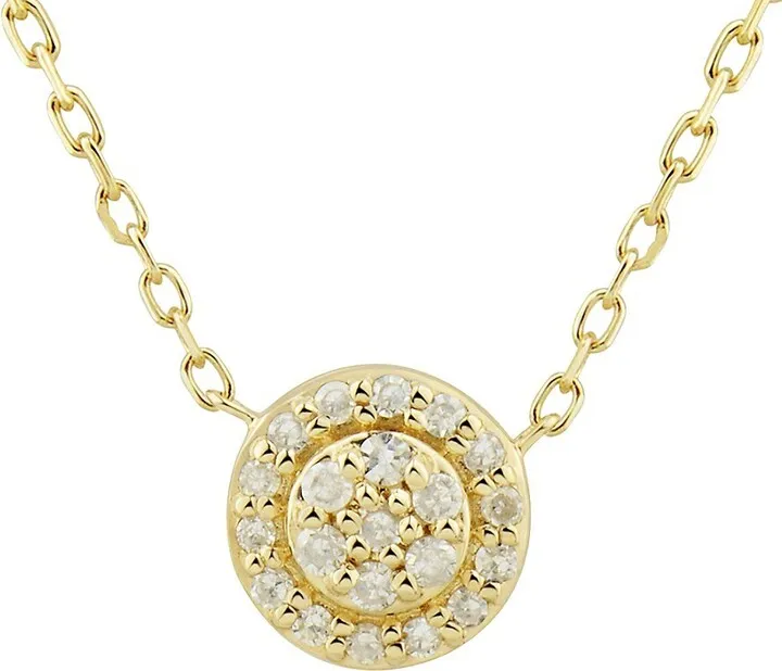14K Yellow Gold & Diamond Pendant Necklace