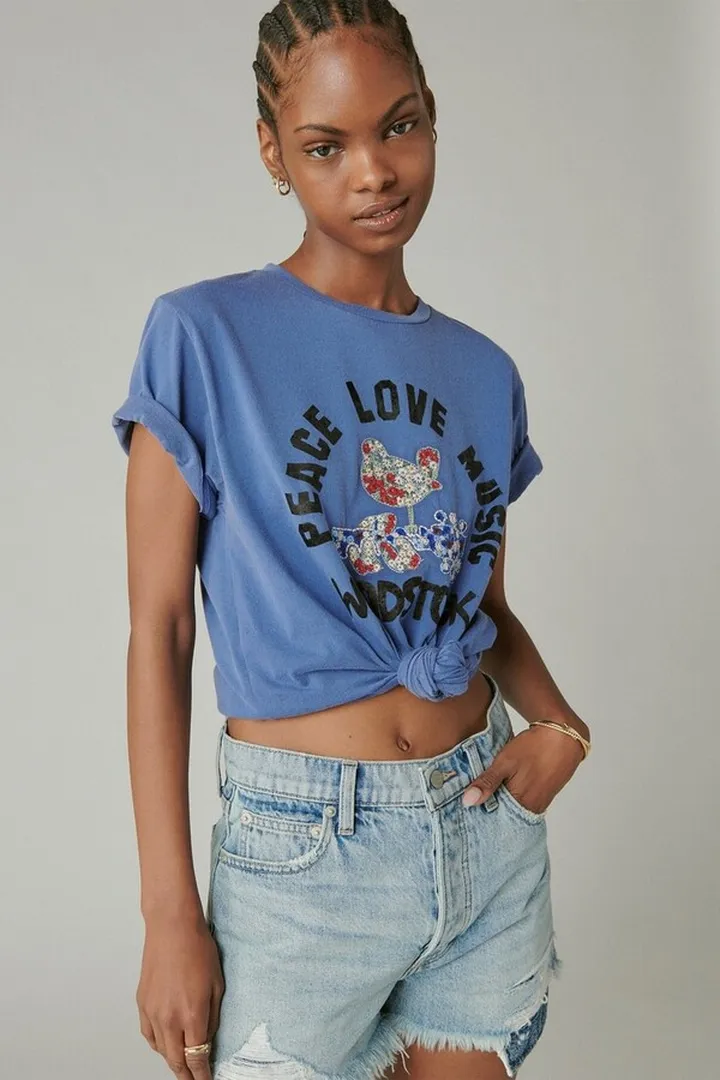 Woodstock Florals Boyfriend Tee