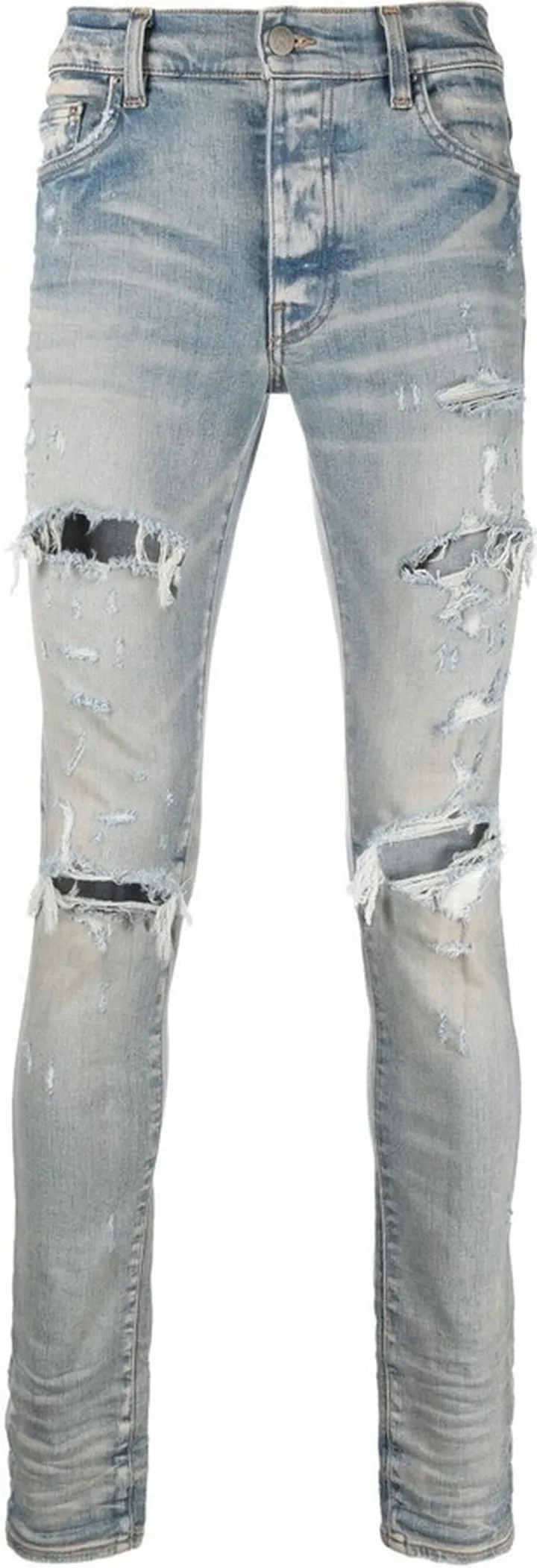 Blue Distressed Skinny Jeans