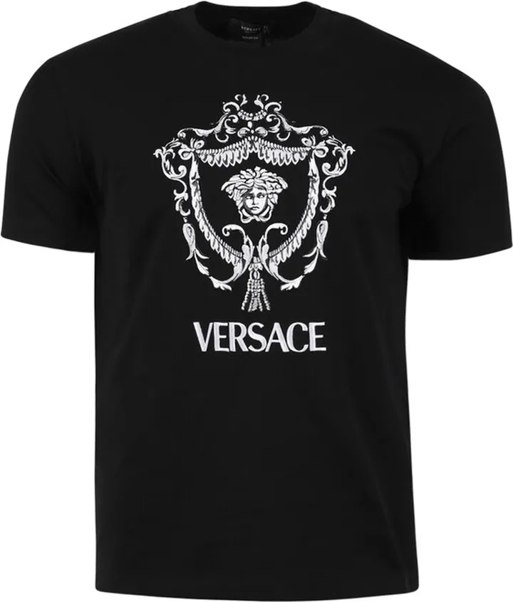 Embroidered Medusa Tee Black And White