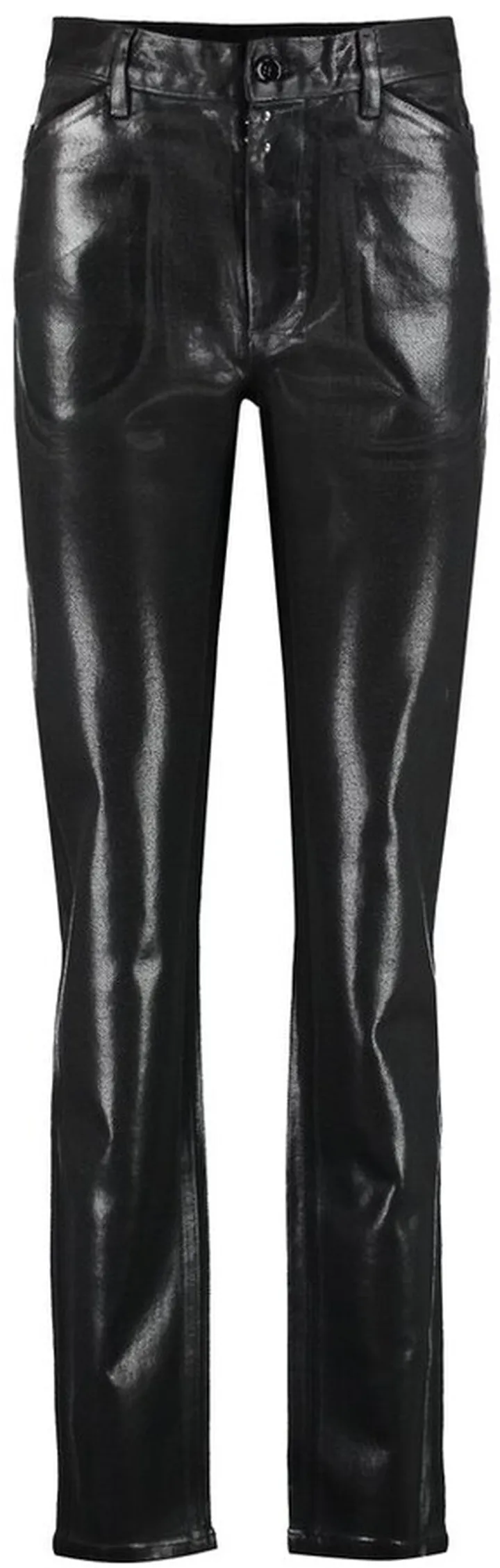 MM6 Maison Margiela Logo Patch Leather Pants