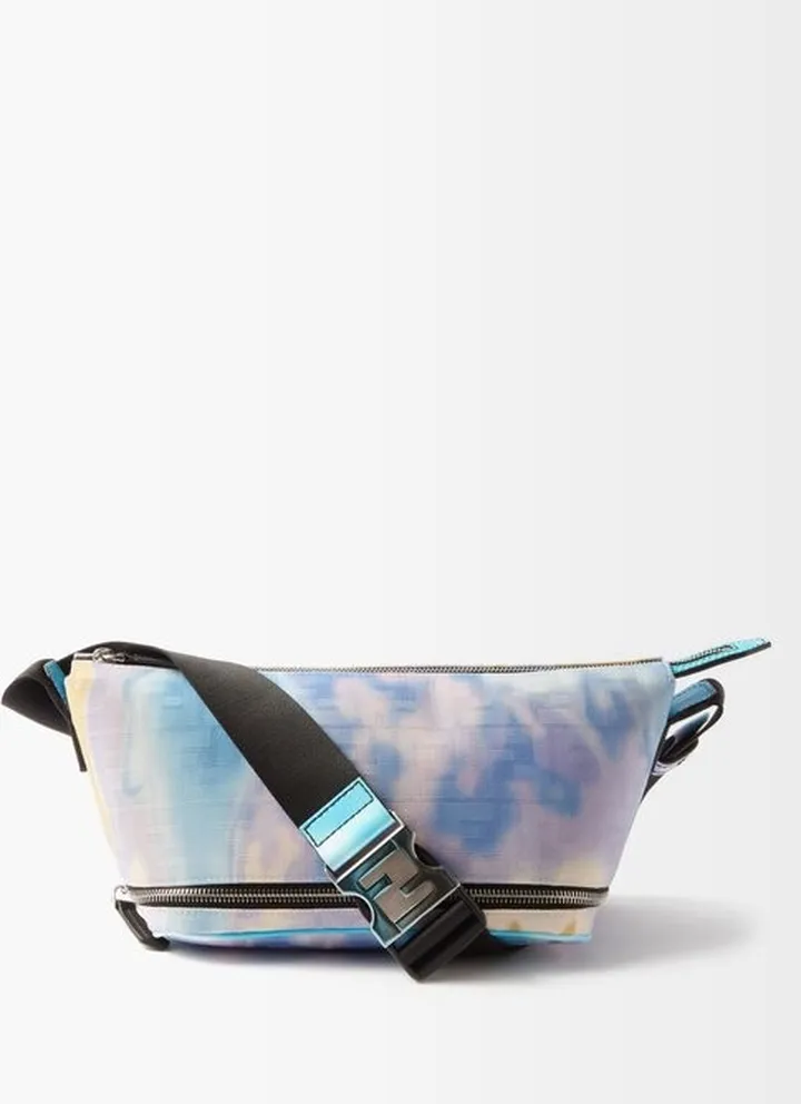 Ff-jacquard Technical-canvas Cross-body Bag