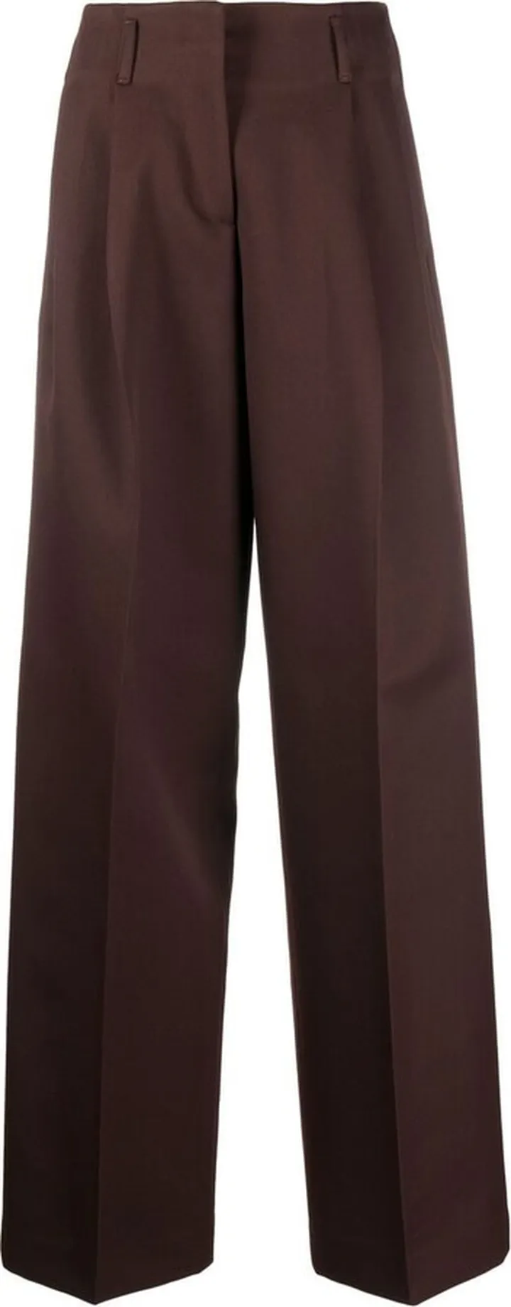 Straight-Leg Pleat-Detail Trousers