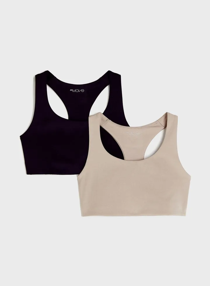 2 Pack Knitted Sports Bra