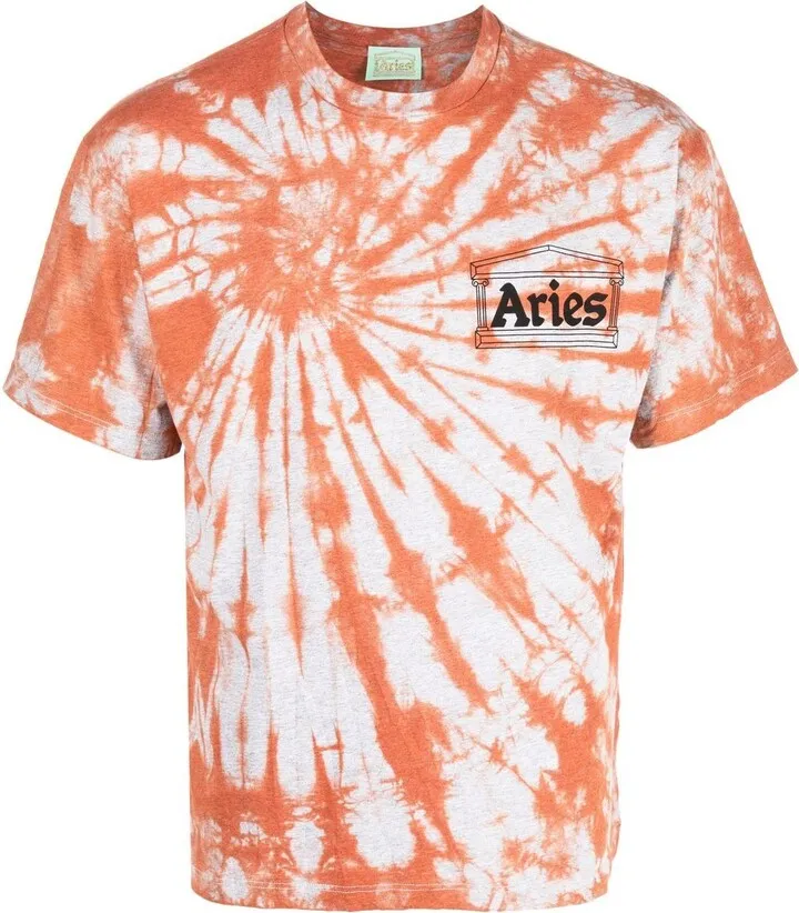 tie-dye print logo T-shirt