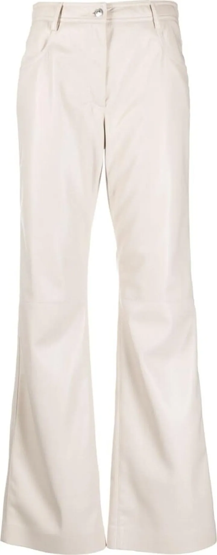 Straight-Leg Faux-Leather Trousers