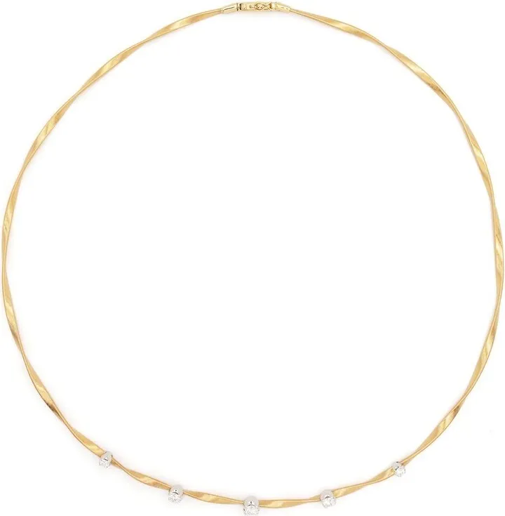 18kt Yellow And White Gold Diamond Necklace