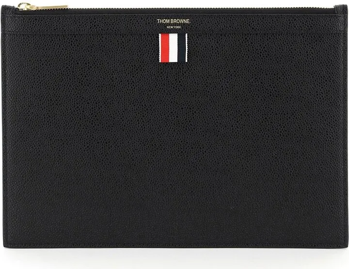 Thom Browne Leather Medium Document Holder Pouch