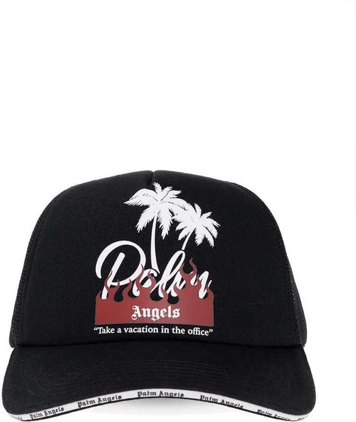 Palm Angels Palm-Printed Mesh-Panelled Baseball Cap