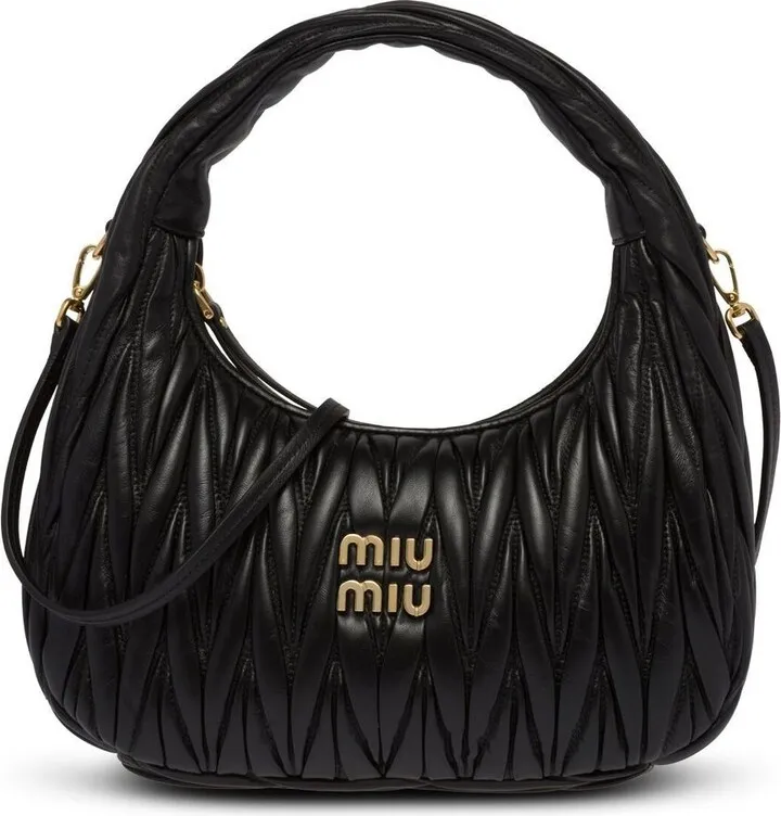 Miu Wander matelassé shoulder bag
