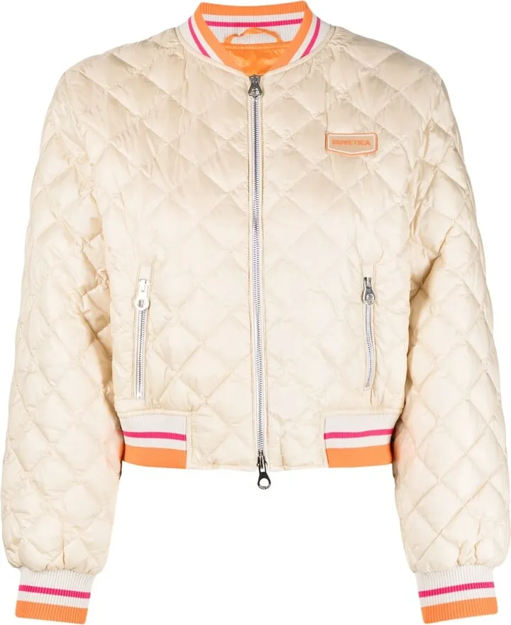 Scaglia diamond-quilted bomber jacket