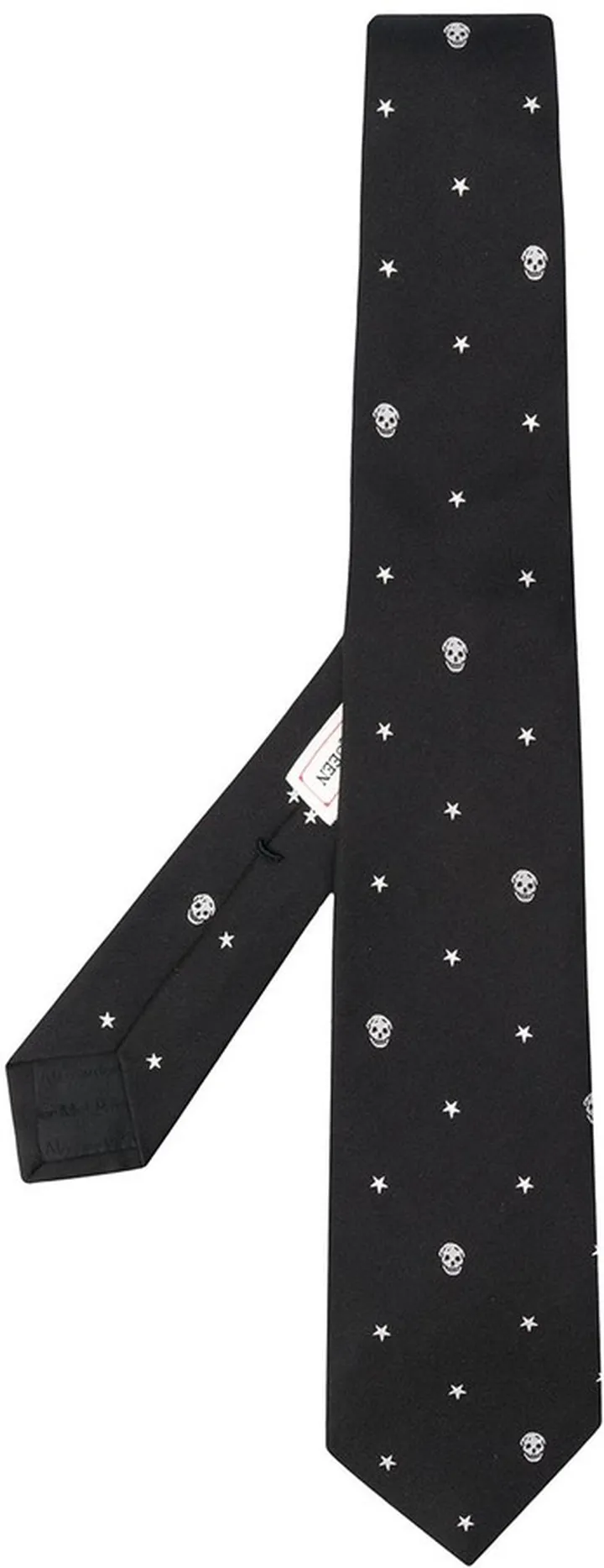 Skull And Star Print Tie