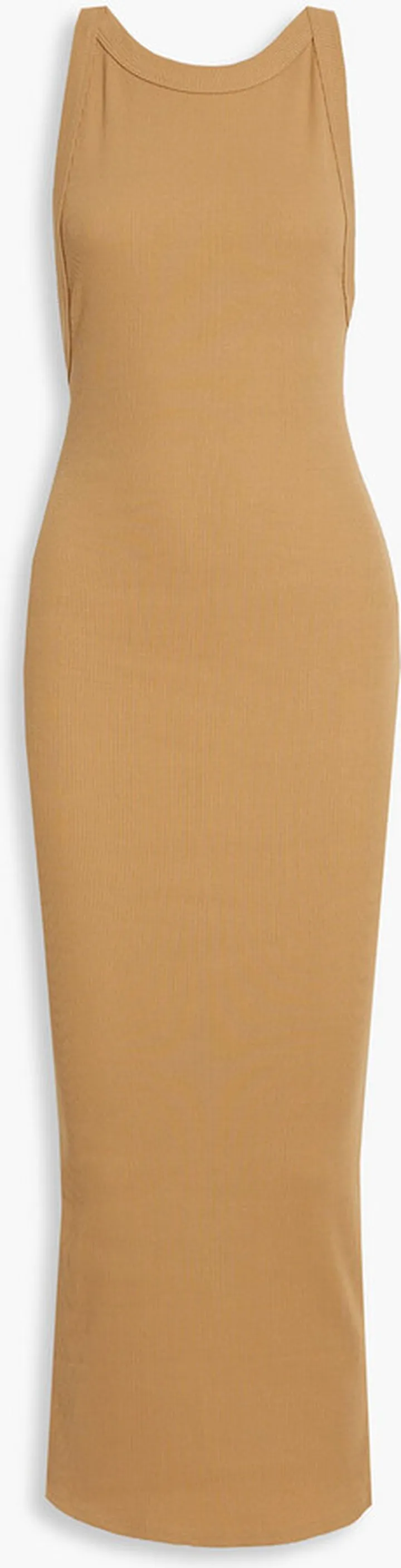 Ribbed stretch-cotton jersey maxi dress