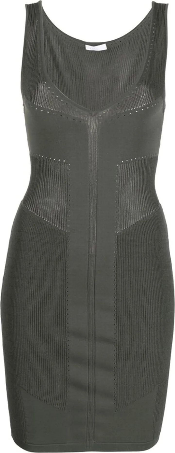 Pointelle-Knit Semi-Sheer Dress