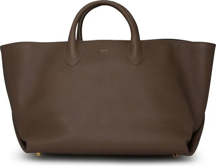 Khaite Logo Embossed Tote Bag