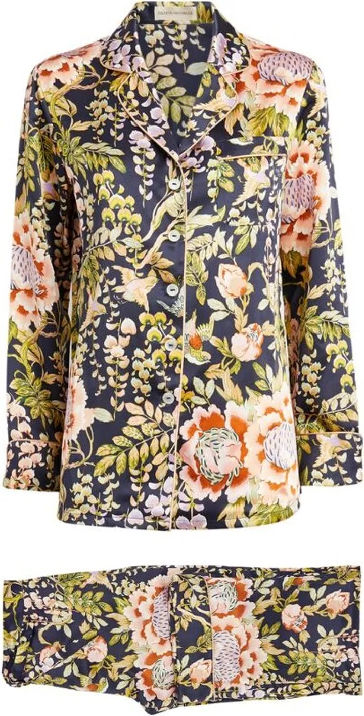 Olivia Von Halle Silk Lila Pyjama Set