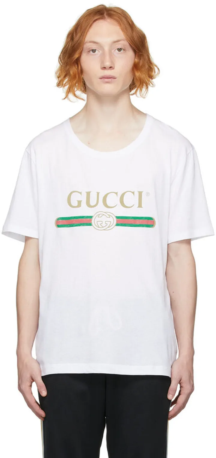 Gucci White Oversized Logo T-Shirt