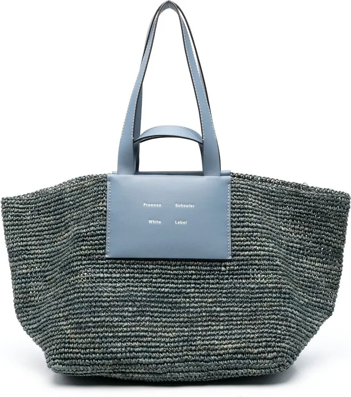 large Morris raffia tote bag