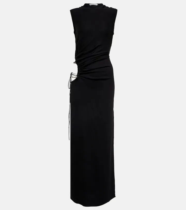Embellished cutout maxi dress