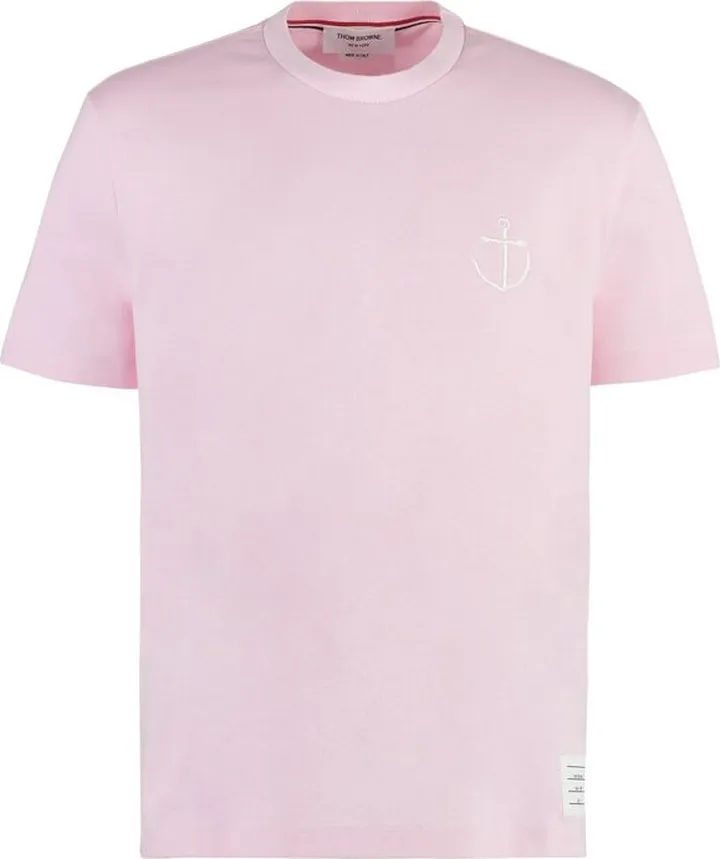 Thom Browne Anchor Embroidered Crewneck T-Shirt