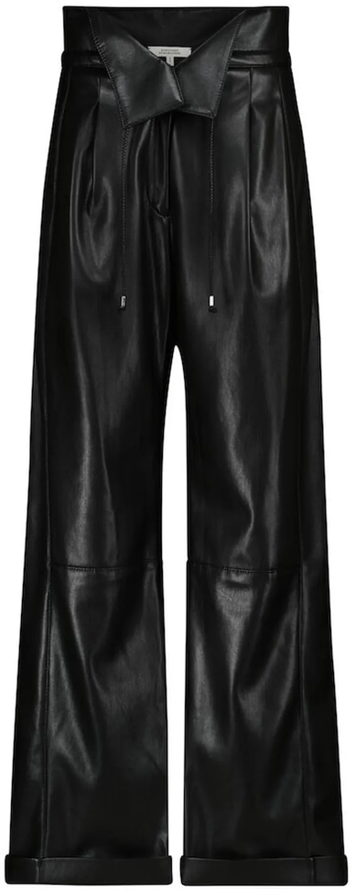 Sleek Performance faux leather paperbag pants