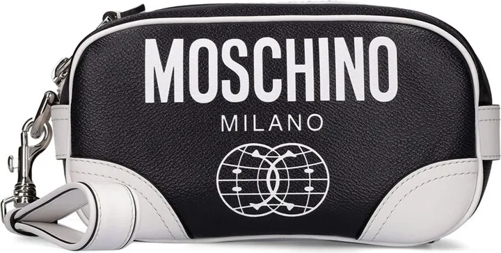 Logo print nylon pouch
