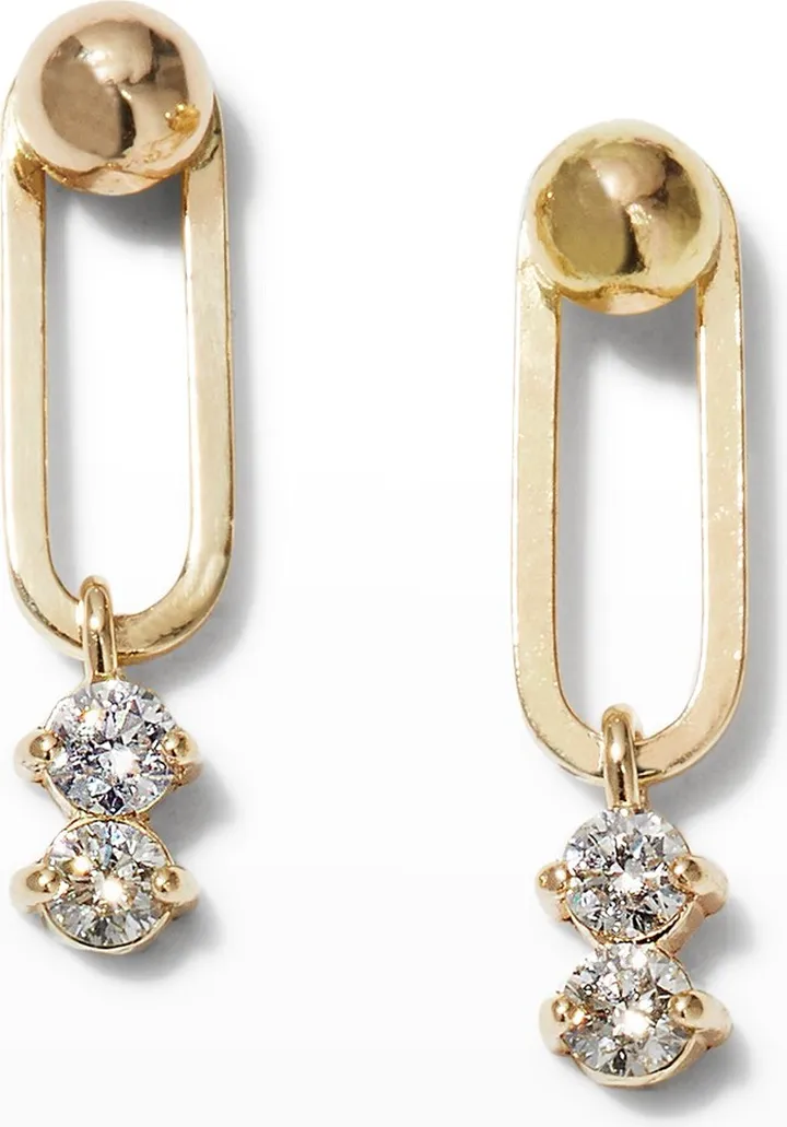 Diamond Duo Link Earrings