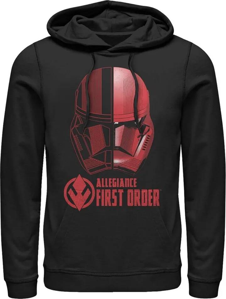 Men's Star Wars: The Rise of Skywalker Sith Trooper Dual Helmet Pull Over Hoodie - Black - Medium