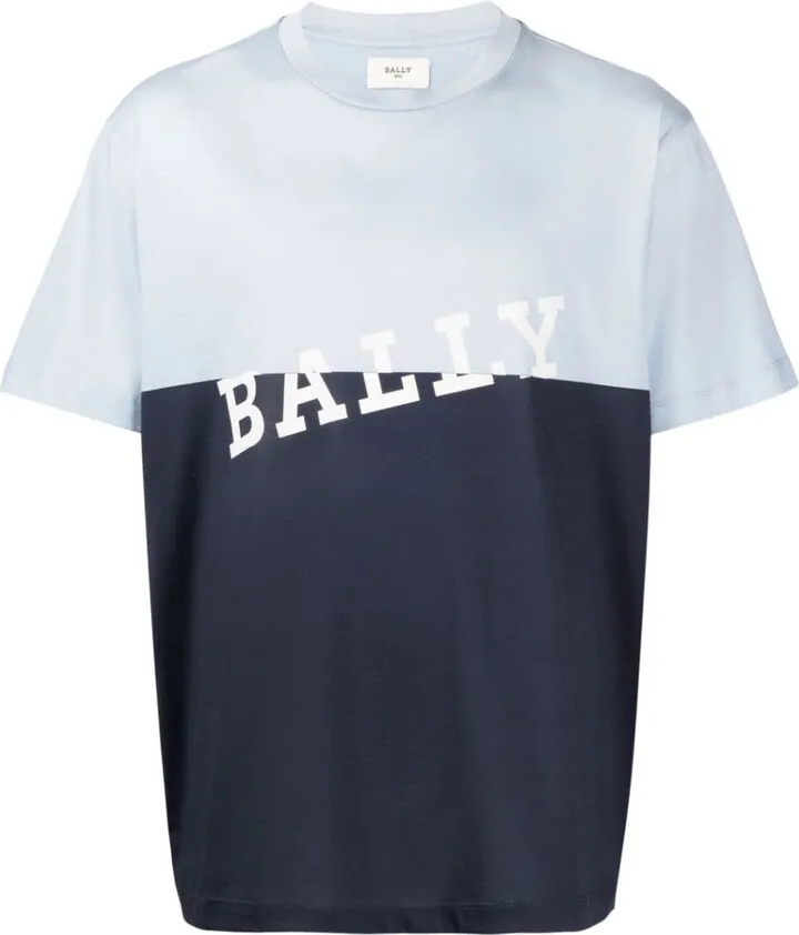 two-tone logo-print T-shirt