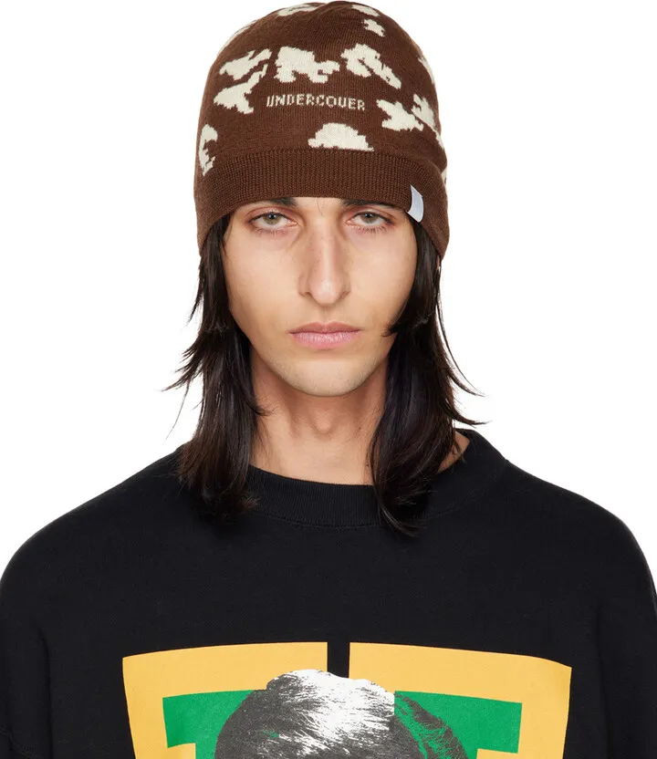 UNDERCOVER Brown Intarsia Beanie
