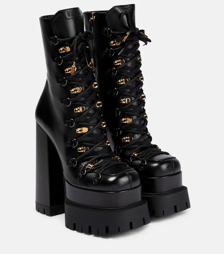 Aevitas lace-up leather ankle boots