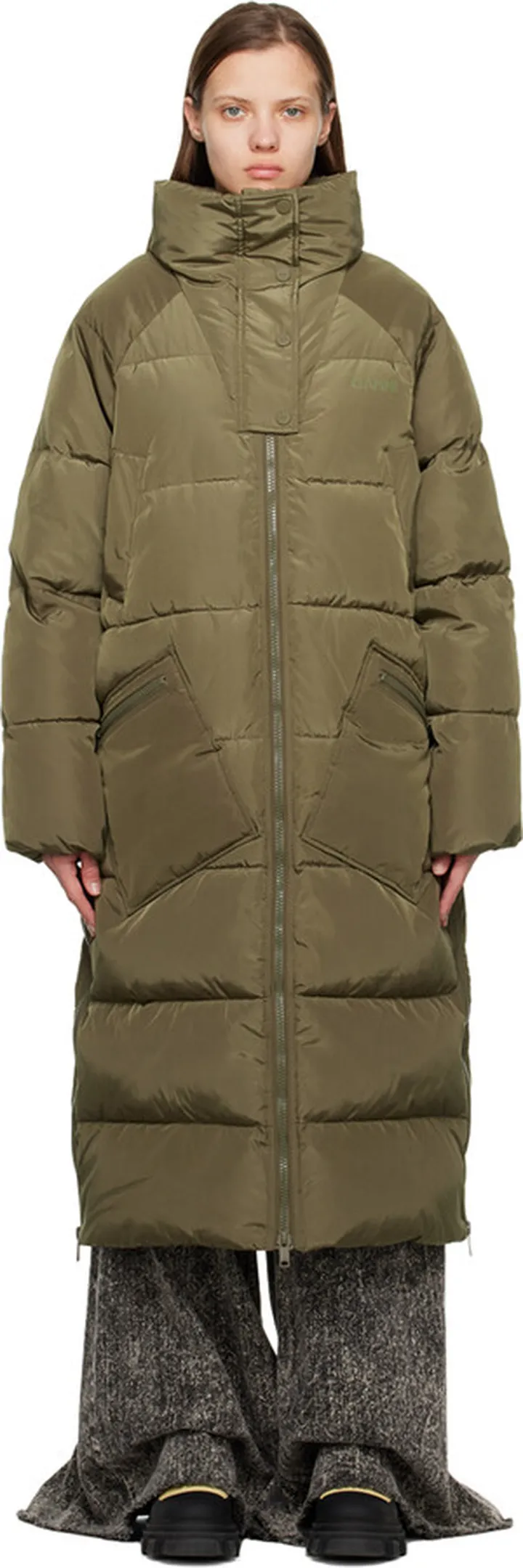GANNI Green Tech Down Coat