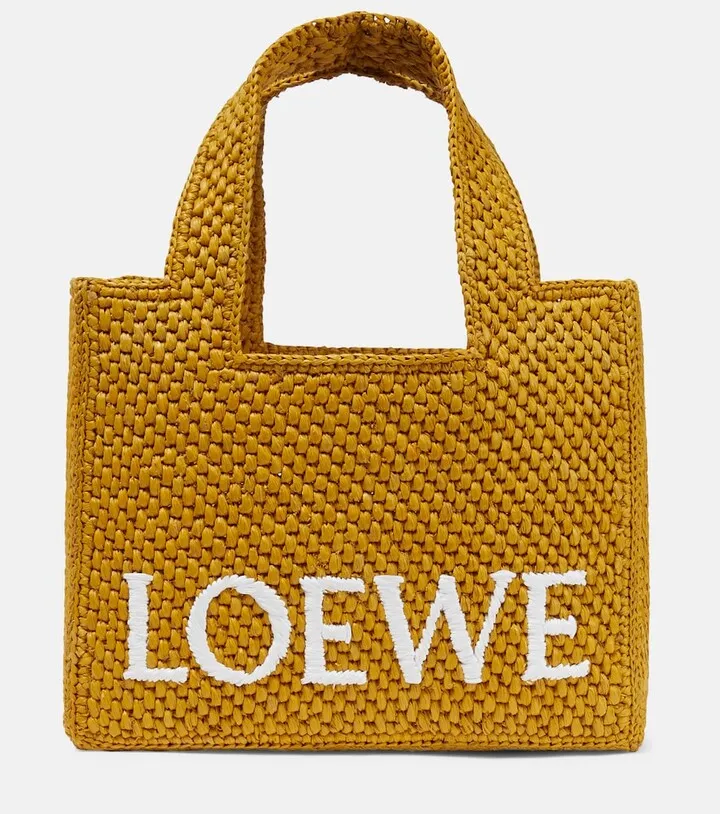 Logo woven tote bag