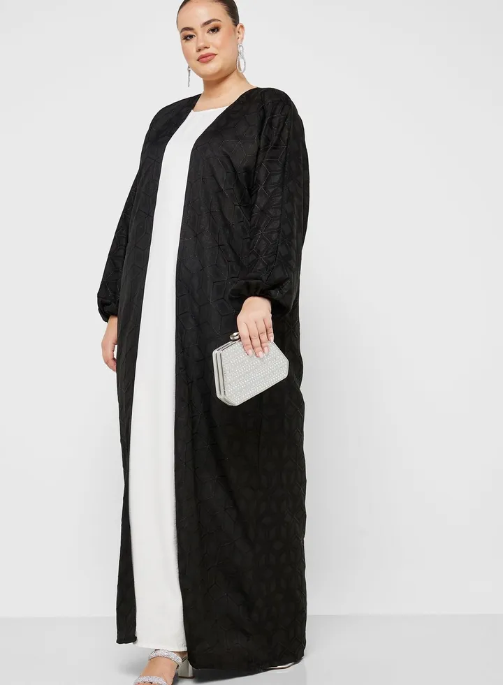 Balloon Sleeve Embellished Abaya