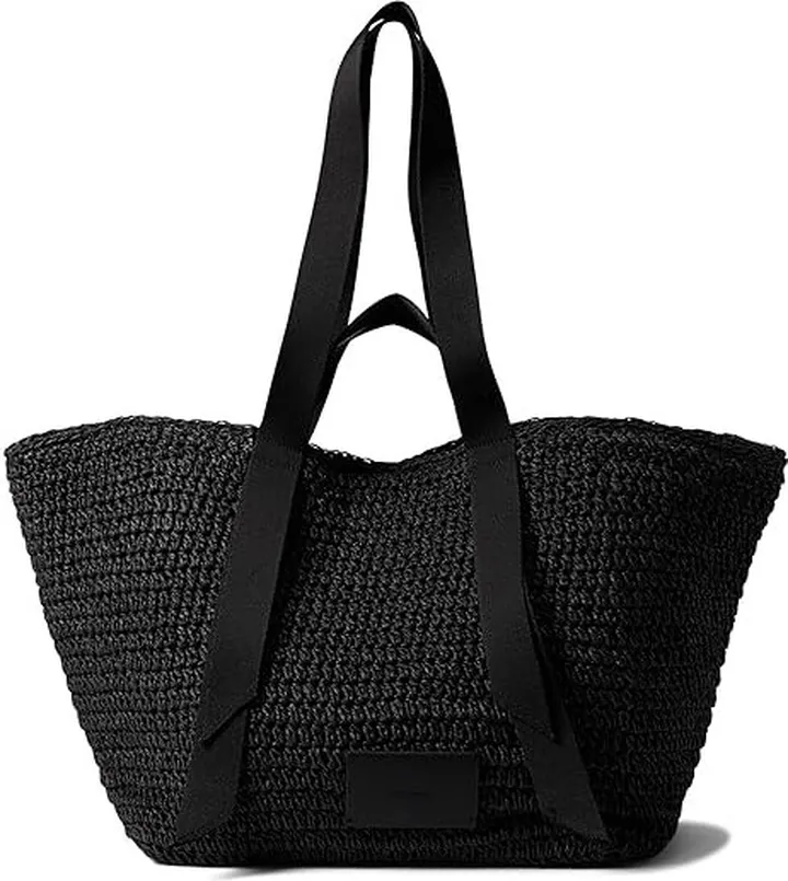AllSaints Jacqueline Paper Tote (Black) Tote Handbags