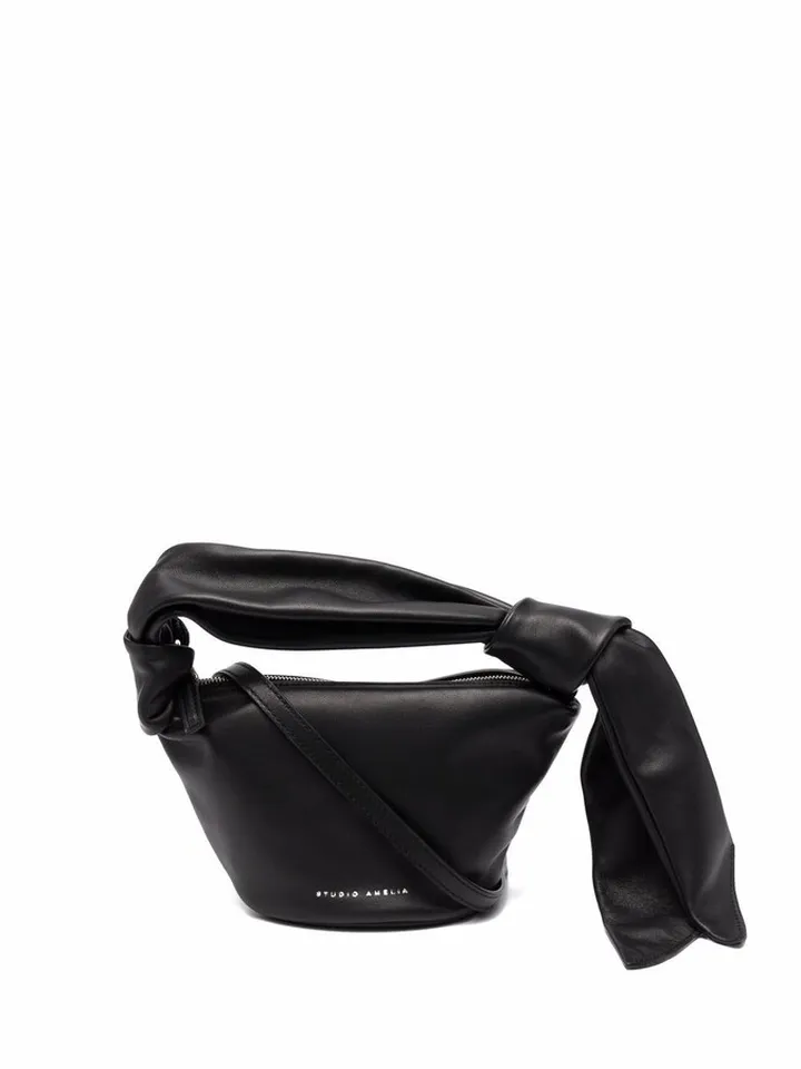 Logo-Print Leather Tote Bag