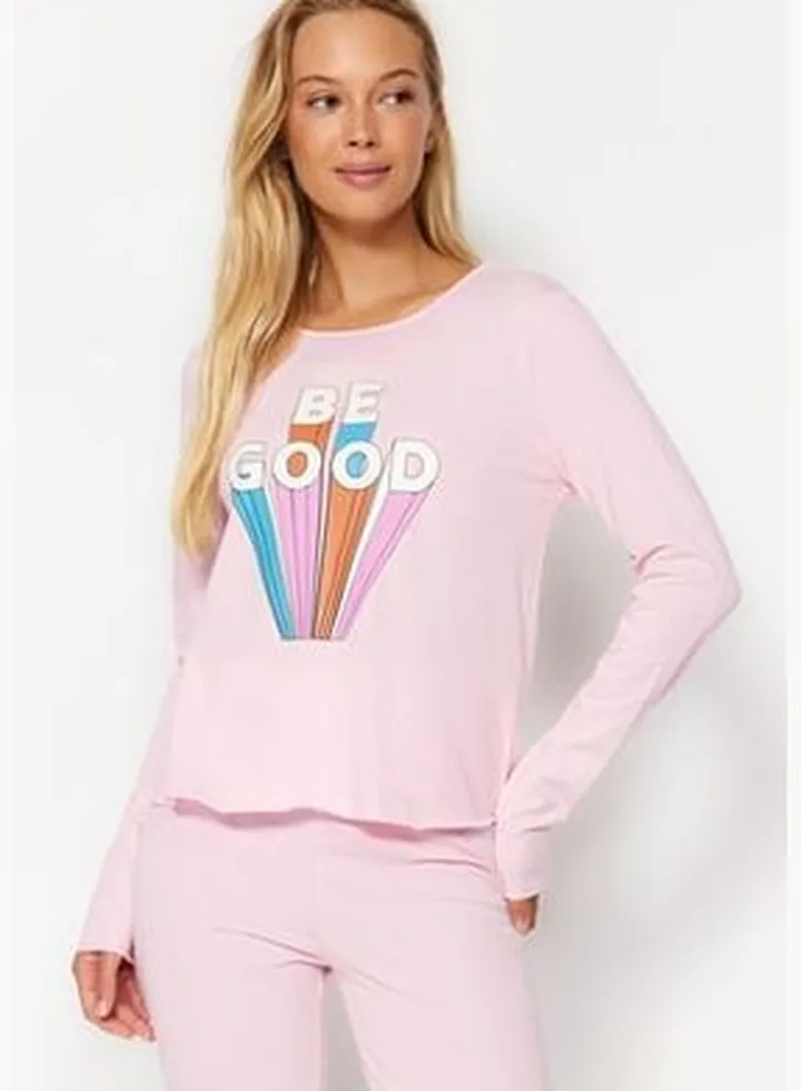 Powder Printed Knitted Pajamas Set THMAW21PT0270