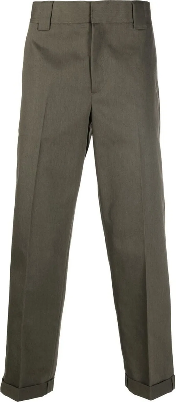 Straight-Leg Cropped Trousers