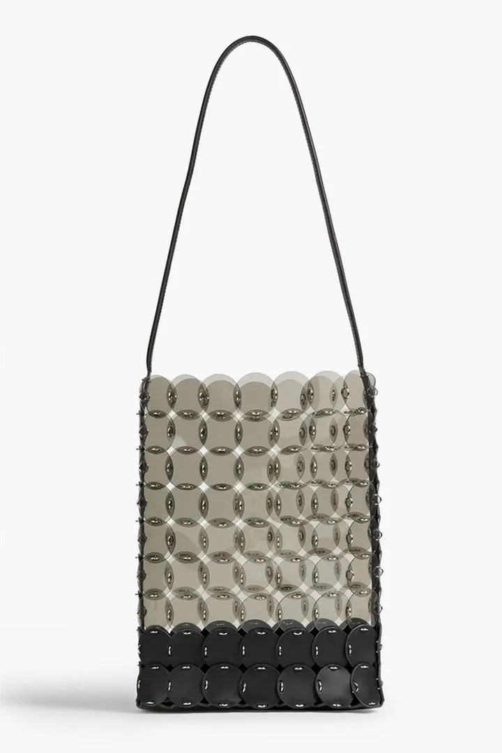 PVC chainmail and leather tote