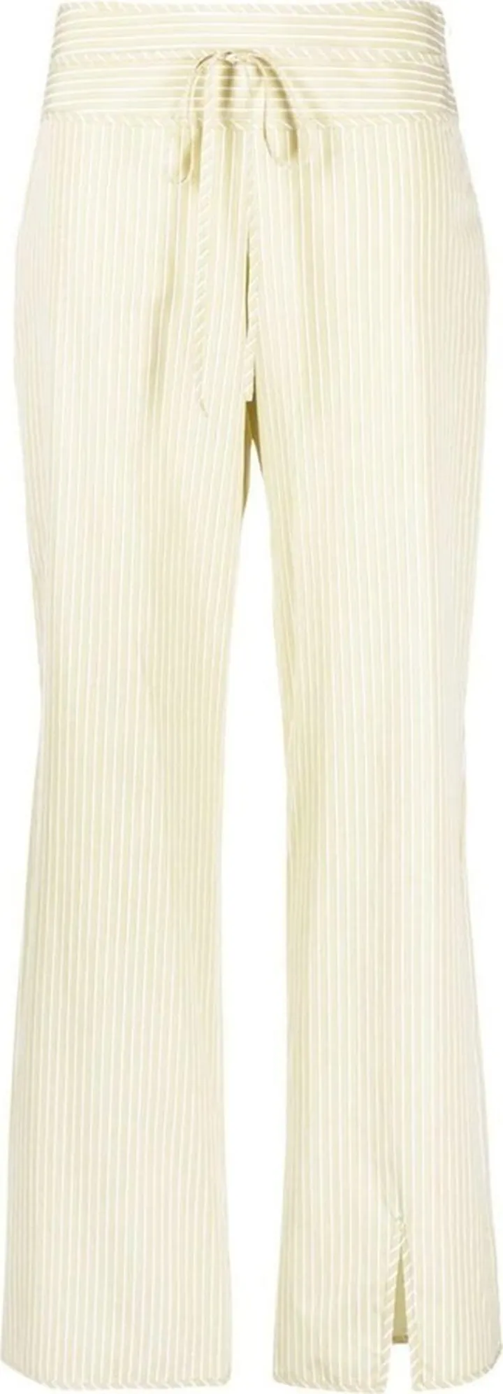 Elizabeth Stripe-Print Straight Trousers