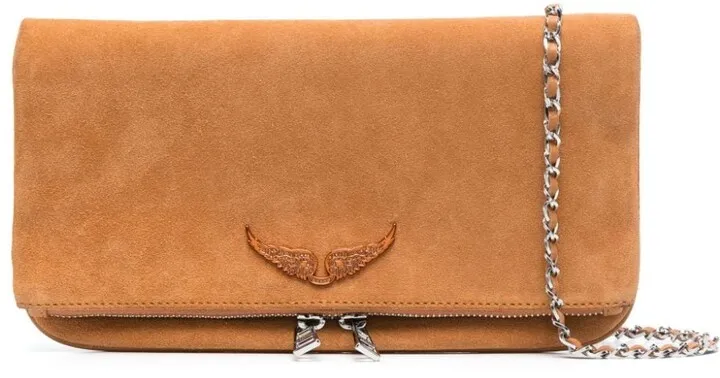Rock logo plaque crossbody bag