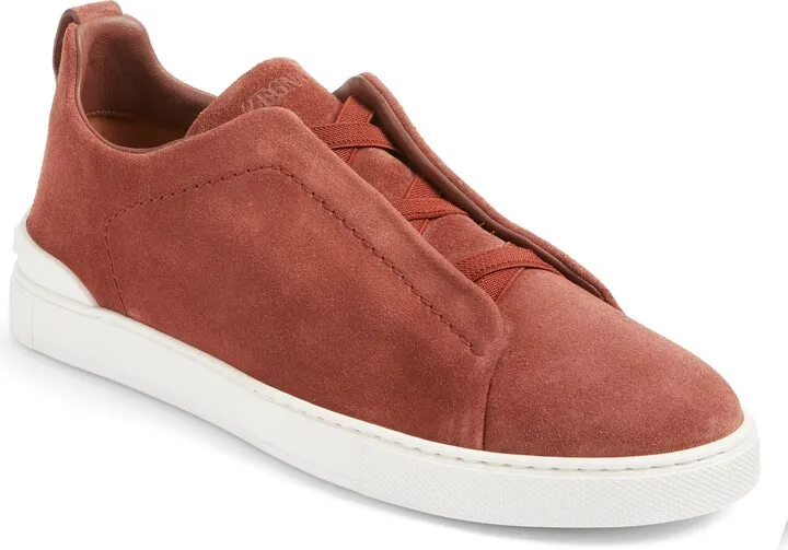 Triple Stitch Suede Slip-On Sneaker