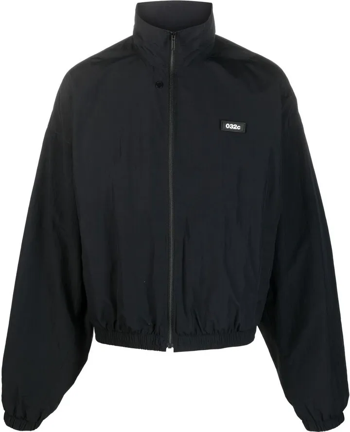 Chest Logo-Patch Detail Bomber Jacket